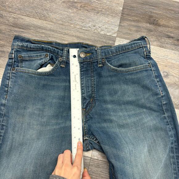 Levis 514 Mid Wash Blue Mens 32x31 Modern Fit Straight‎ Leg Denim Jeans Red Tab - Picture 12 of 14